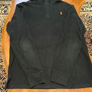 Polo Ralph Lauren - Black 1/4 Zip - "Power T" - M
